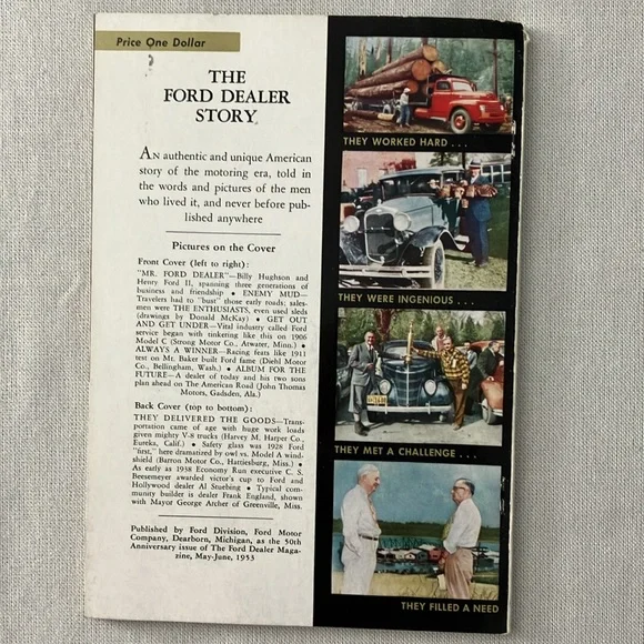 Vintage Book The Ford Dealer Story, History of Ford Vehicles Published 1953 - Picture 2 of 6